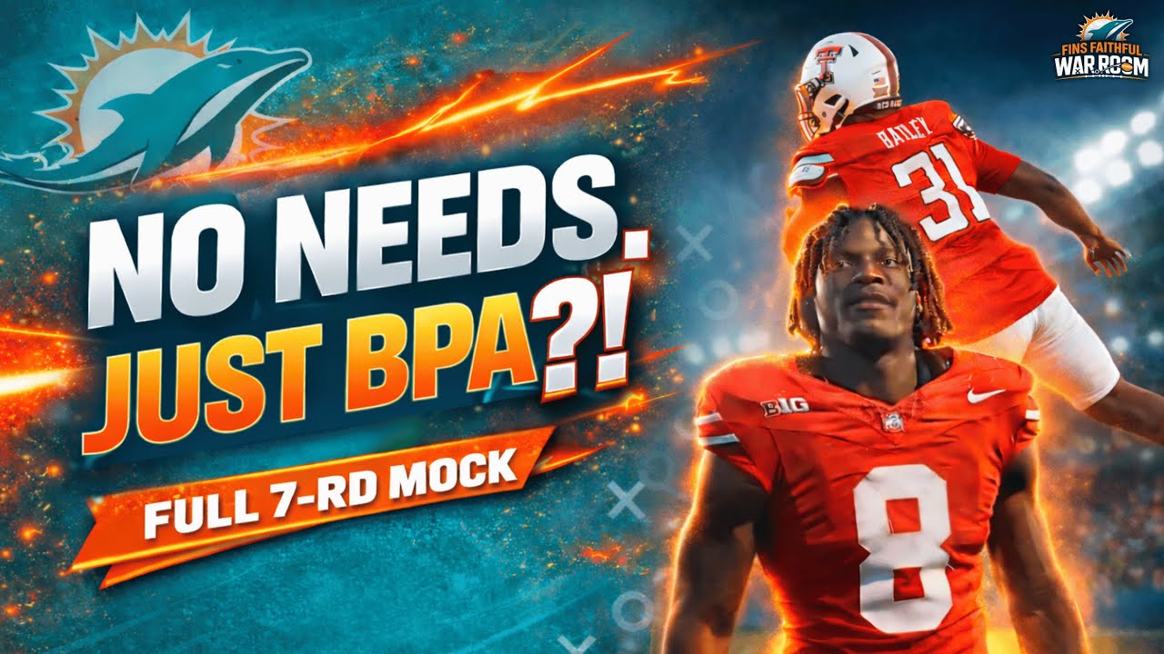 What If the Dolphins actually draft BPA? | Full 7-Round Mock