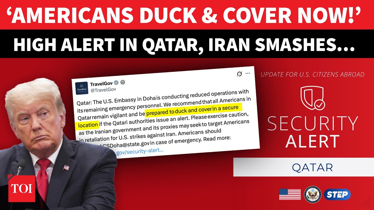 EMERGENCY ALERT For Americans In Qatar; &lsquo;Duck & Cover&rsquo; Warning As Iran Missiles RAIN HELL | Watch