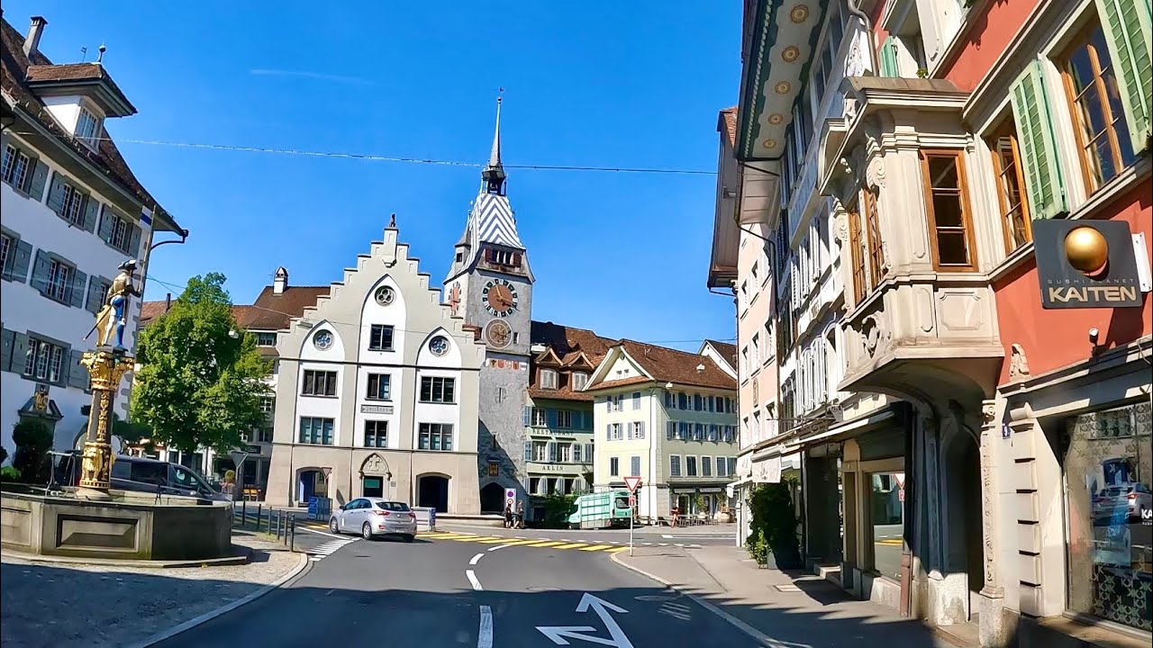 Zug, Switzerland🇨🇭Breathtaking Drive Through the City of Zug