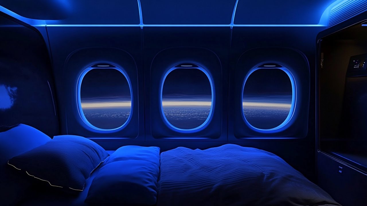 Airplane White Noise | Gentle Jet Engine Vibration for Deep Rest | No Ads