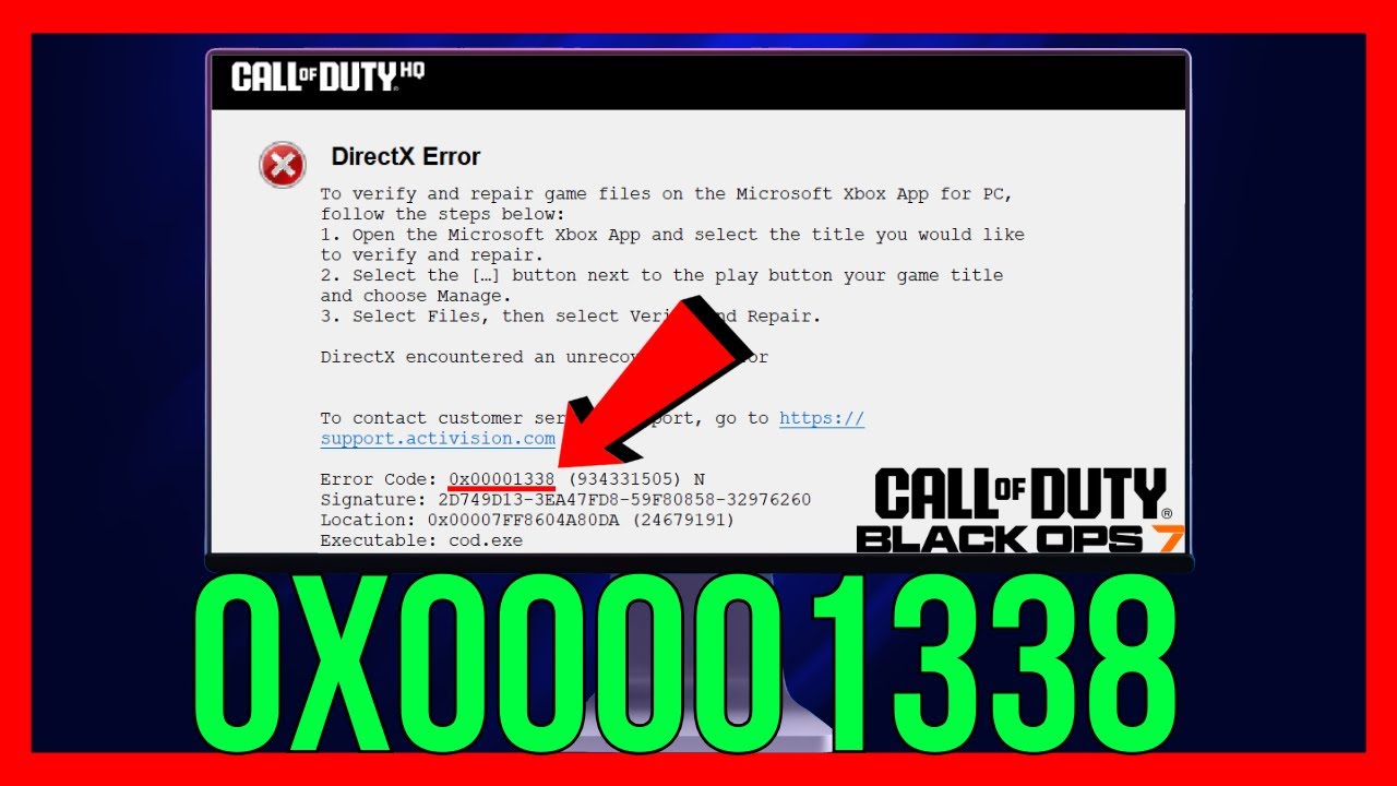 How to FIX Black Ops 7 DirectX Encountered an Unrecoverable Error (0x00001338)