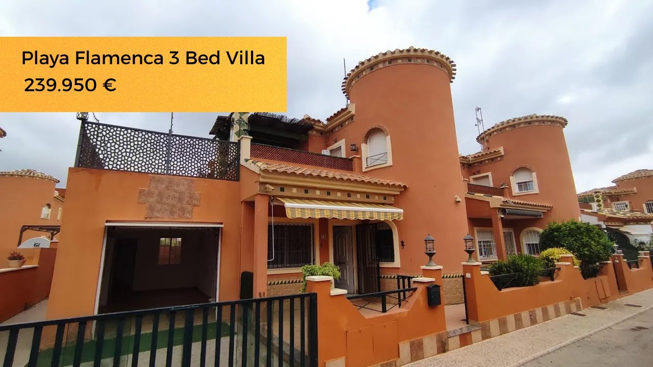 239,950€ Playa Flamenca 3 bed 2 bath with garage, roof solarium