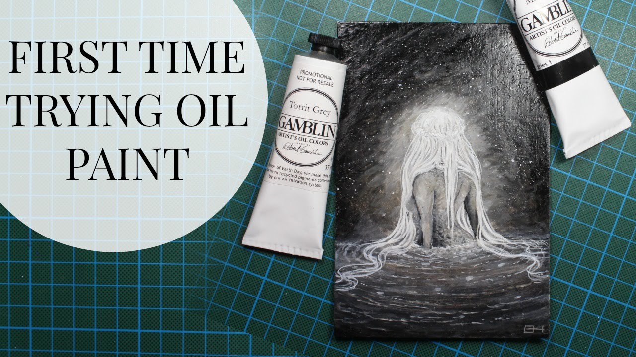 Mermaid in the dark - FIRST TRY: Oil painting