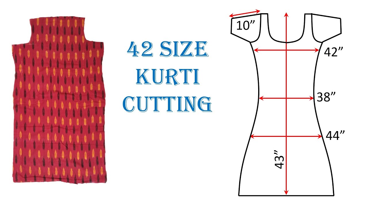 42 Size Kurti Cutting | कुर्ती कटिंग | Boat Neck Kurti Cutting
