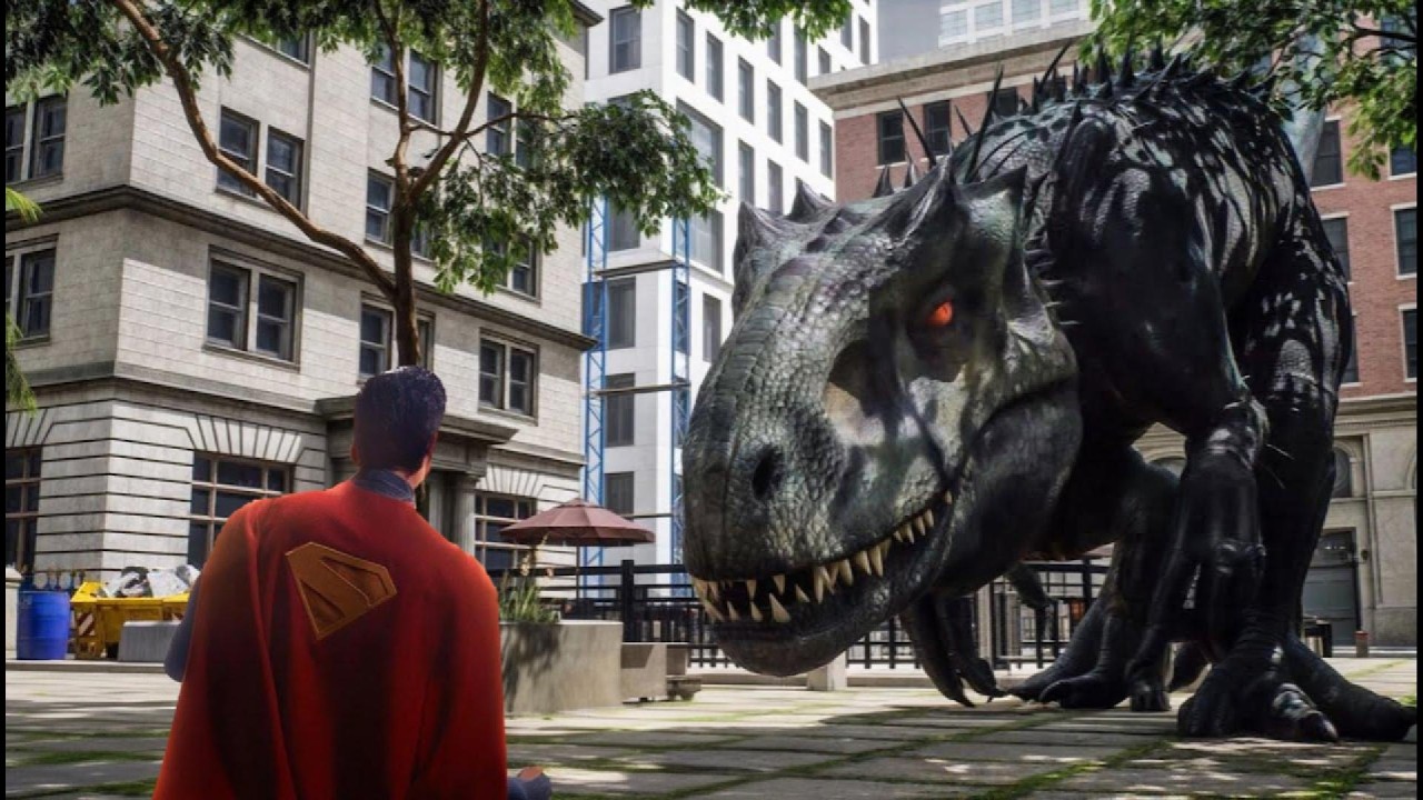 T REX vs SUPERMAN &ndash; Can Superman Stop the Dino Army? | Jurassic World vs DC