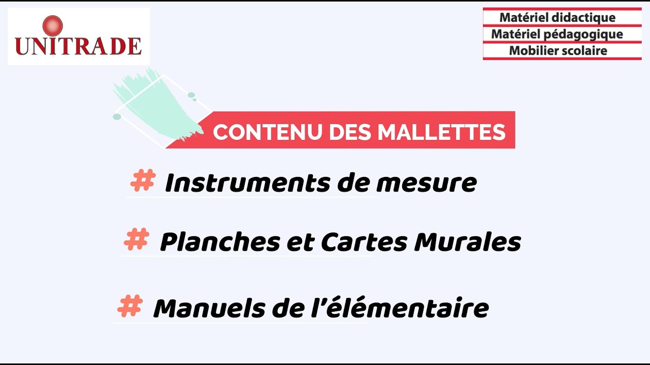 mallette p&eacute;dagogique / planches /cartes / instruments de mesure / unitrade / Didactikos