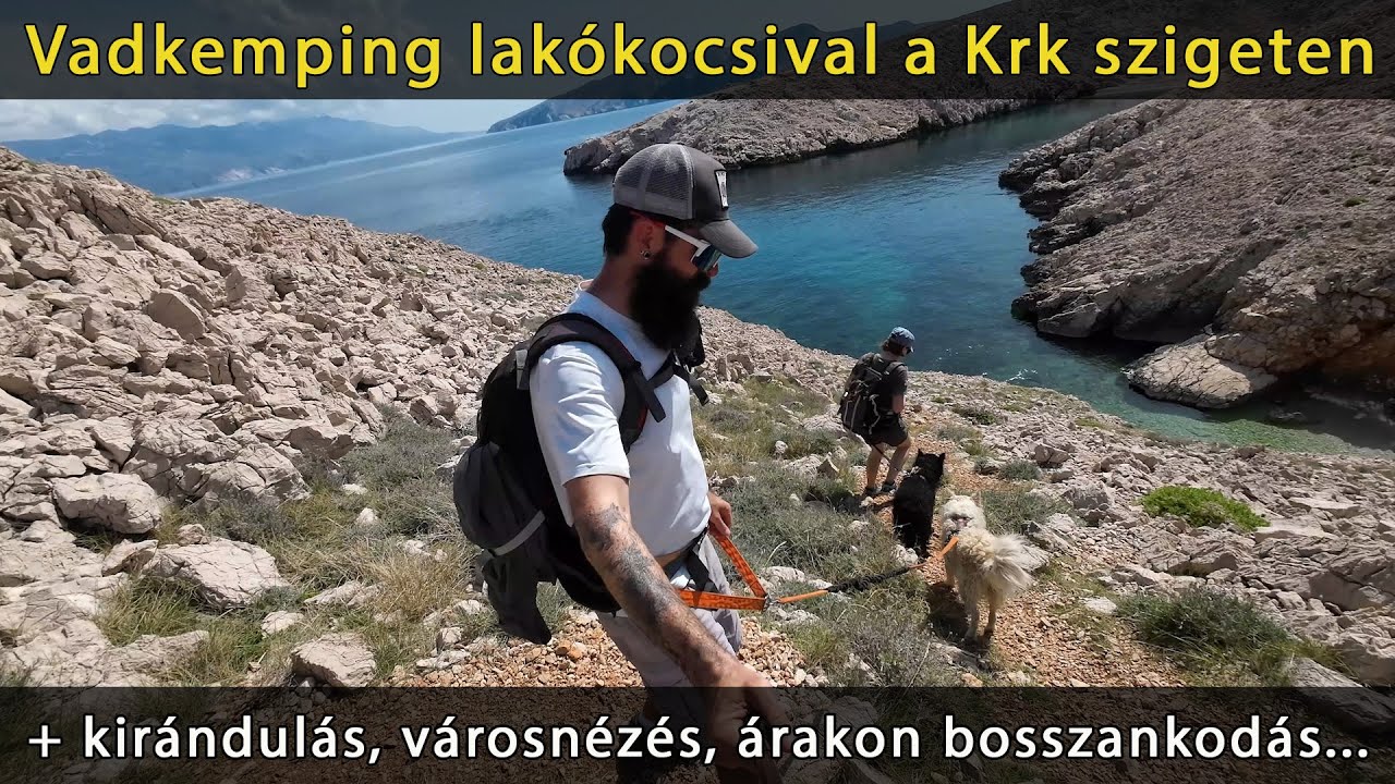 vadkemping lakókocsival Horvátországban a Krk szigeten + túra, kirándulás, városnézés, árak
