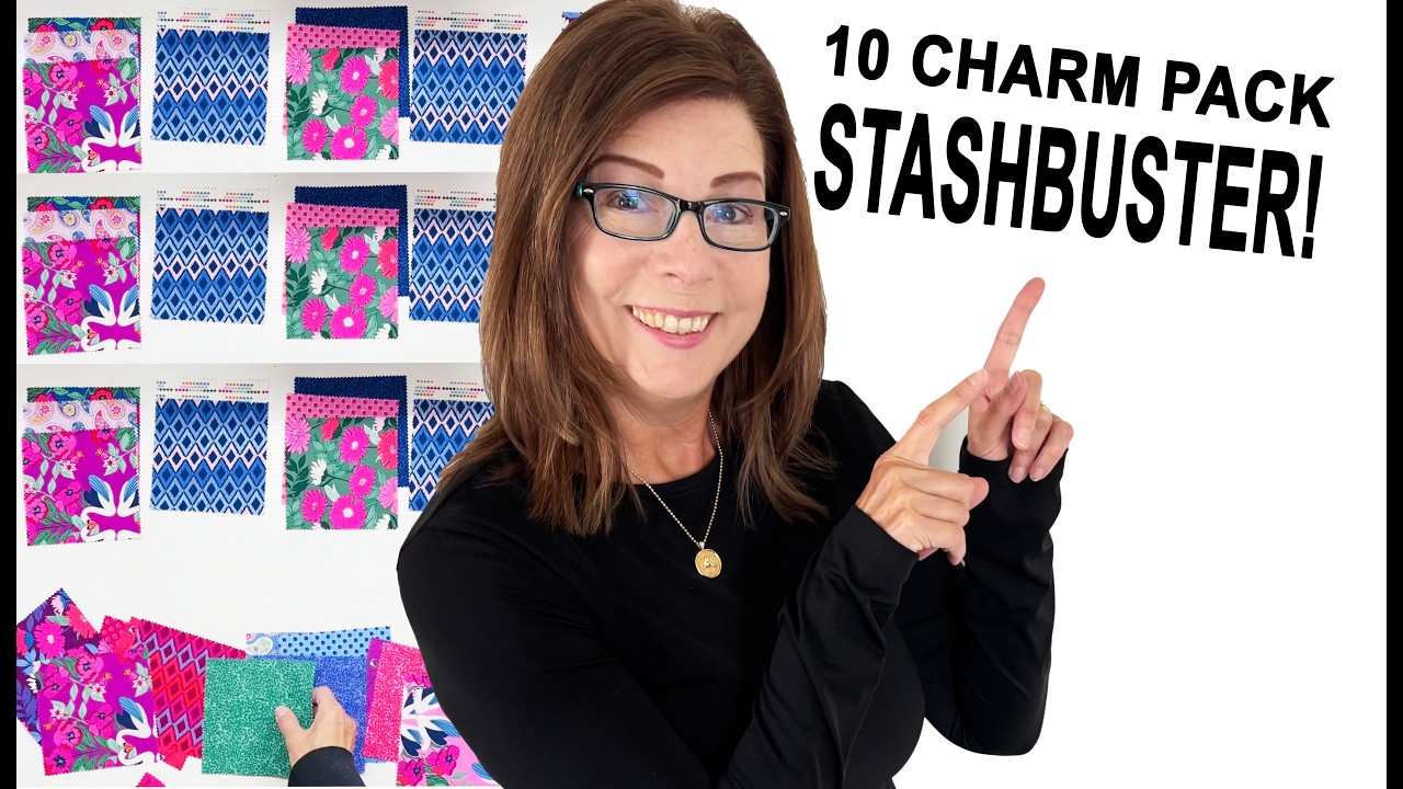 ✂️ 10 CHARMS 10 TOTES ➡ From 5-inch squares ➡ STASHBUSTER ➡ | Easy tutorial 10 quilted tote bags