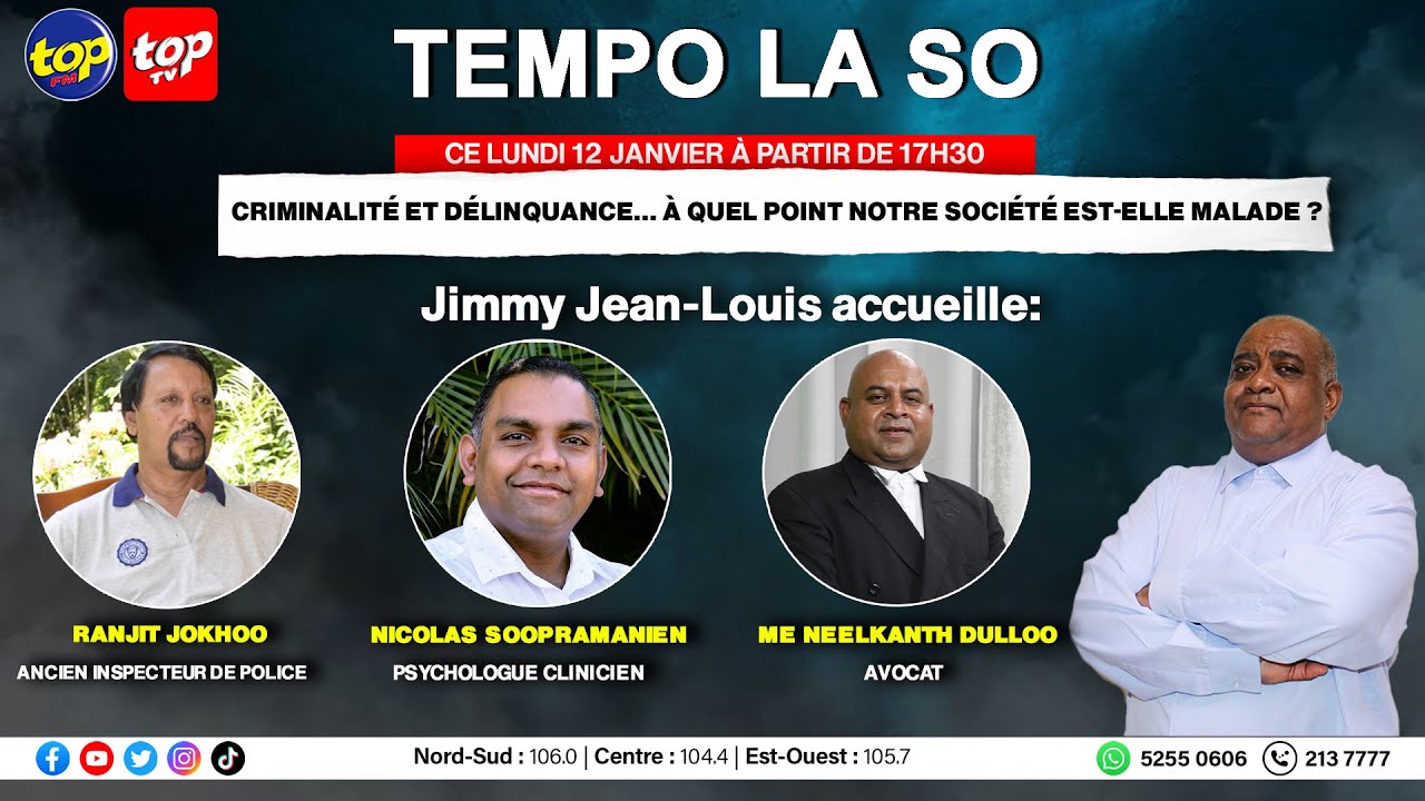 TEMPO LA SO: Criminalité et Délinquance… À quel point notre société est malade ?