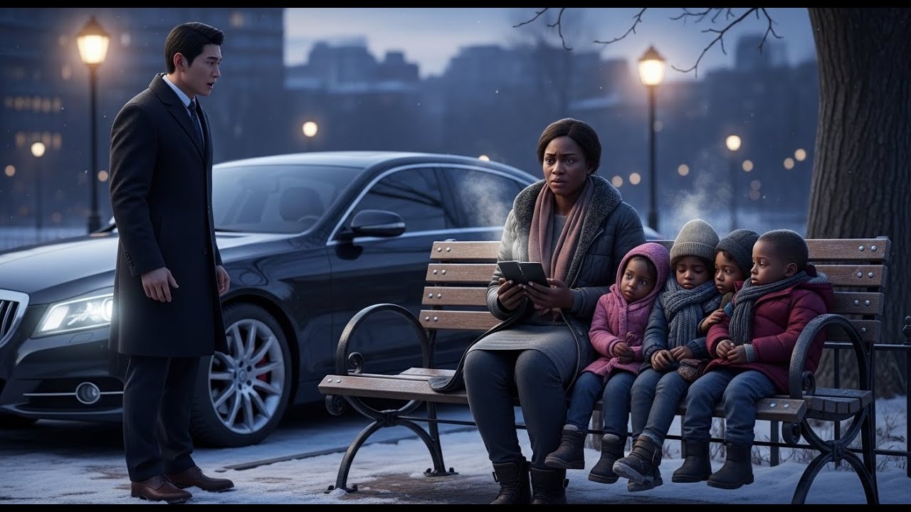 Billionaire Boss Stunned To See His Ex-Wife And Quadruplets On A Park Bench — Texting For Shelter