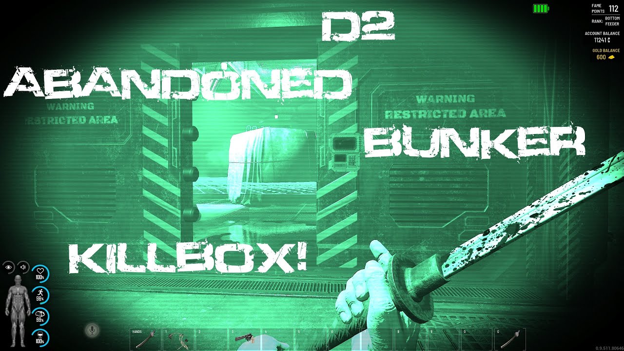 SCUM Game D2 Abandoned Bunker Killbox Run Solo! 
