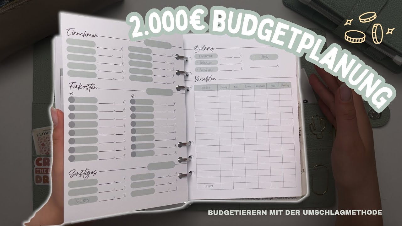 Budgetplanung Mai💰 | 2000€ Gehalt verplanen💸 | Budgetieren mit der Umschlagmethode💰