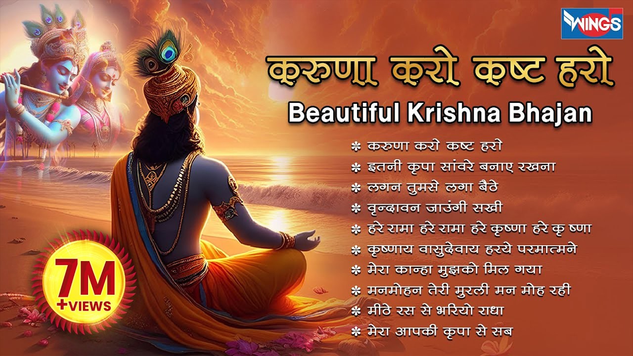 Nonstop Beautiful Krishna Bhajan करुणा करो कष्ट हरो Krishna Bhajan | Krishna Songs | Kanha Bhajan