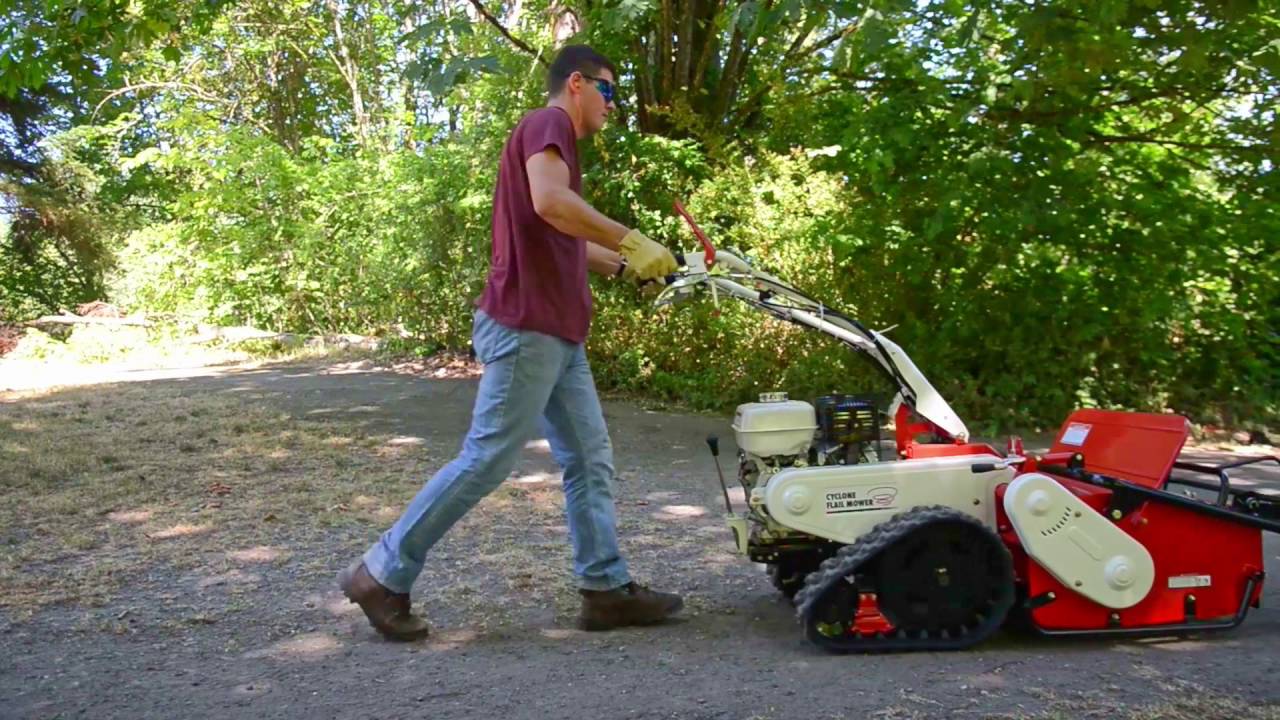 The Cyclone Walk Behind Flail Mower Demonstration