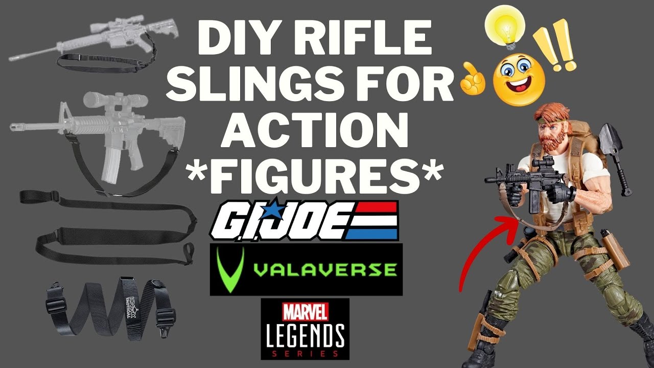 MAKE GUN / RIFLE SLINGS  for Action figures GI JOE, Action Force, Marvel Legends DIY for 1/12 scale