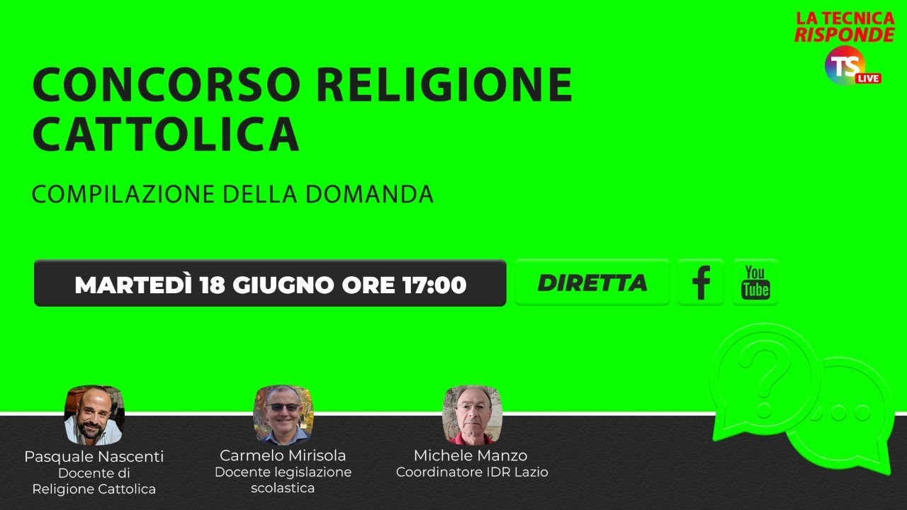 Concorso religione cattolica, guida alla compilazione della domanda