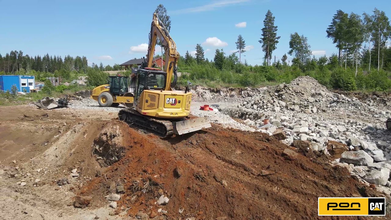 Cat® 308 med fastbom hos Knut Ullern | Pon Equipment Norge