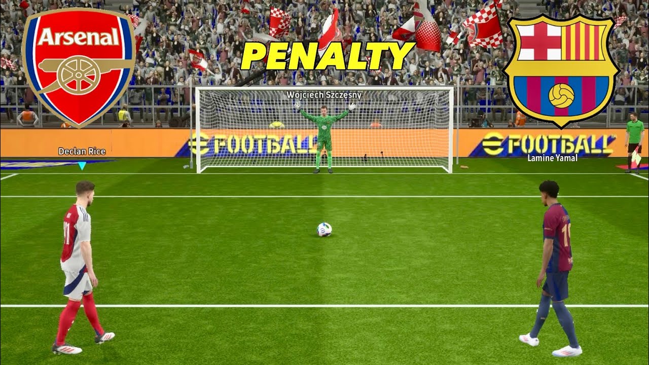 Деклан Райс против Ламина Ямала | Серия пенальти между «Арсеналом» и «Барселоной» | Матч «Арсенал...