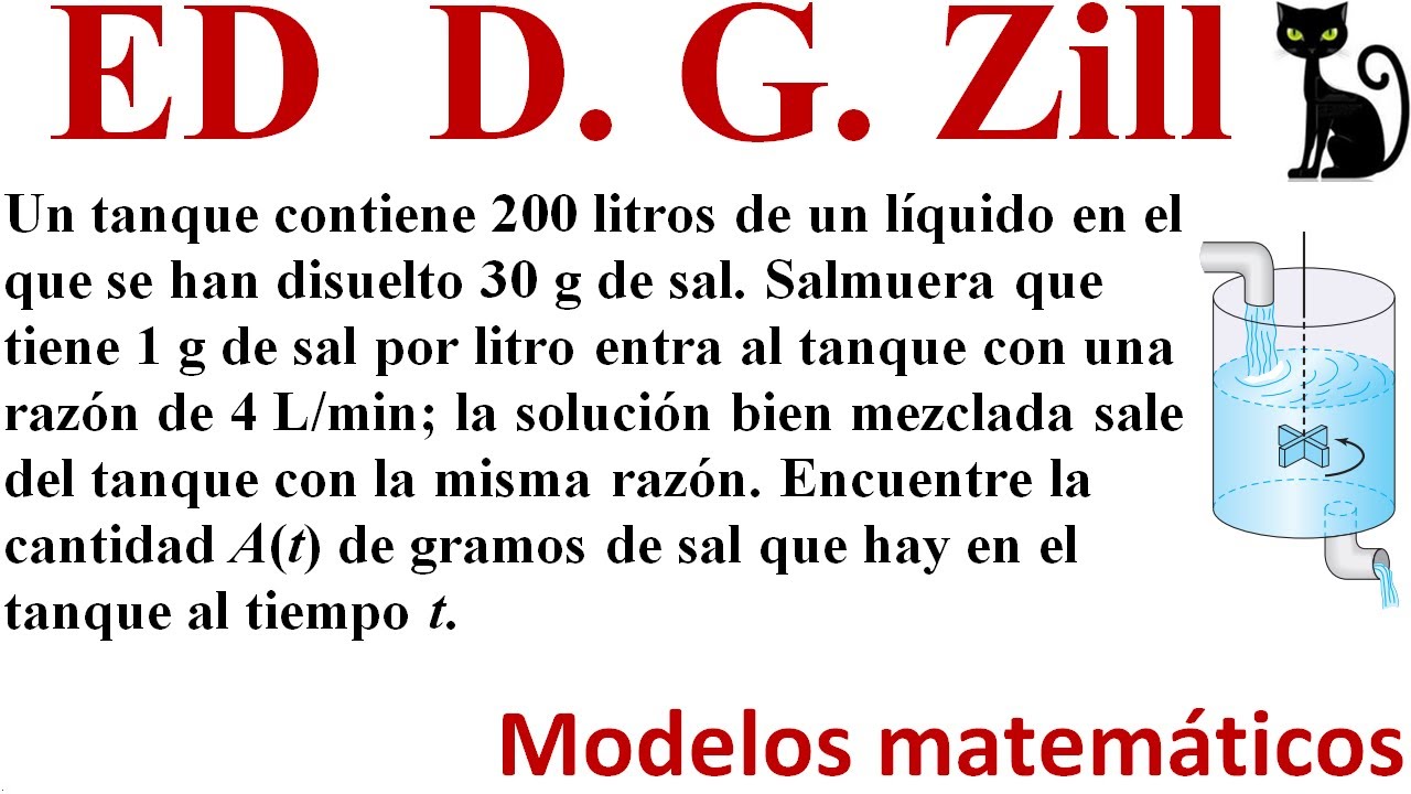 Modelado con ecuaciones diferenciales de primer orden. (Modelos lineales-Mezclas). Zill 3.1_21 y 22