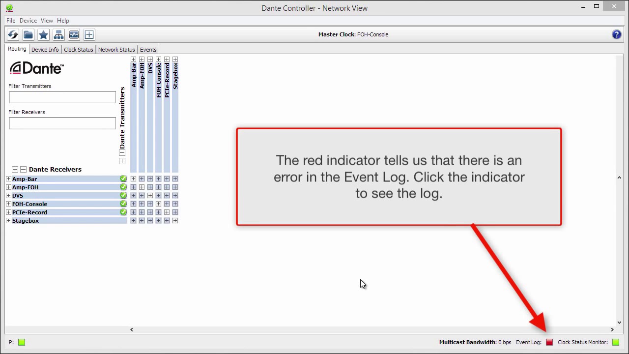 08   Dante Controller 101   Using Multicast with Dante Controller