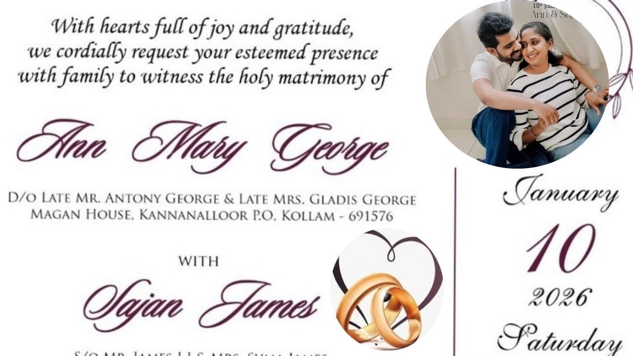 Ann Mary George with Sajan James / Two Hearts,  One Promise / A Sacred Union of Love