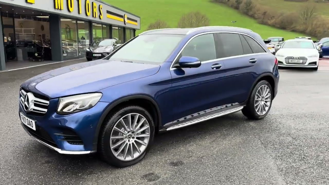 Mercedes GLC250d AMG LINE PREMIUM PLUS Brilliant Blue with sunroof for sale at Castle Motors