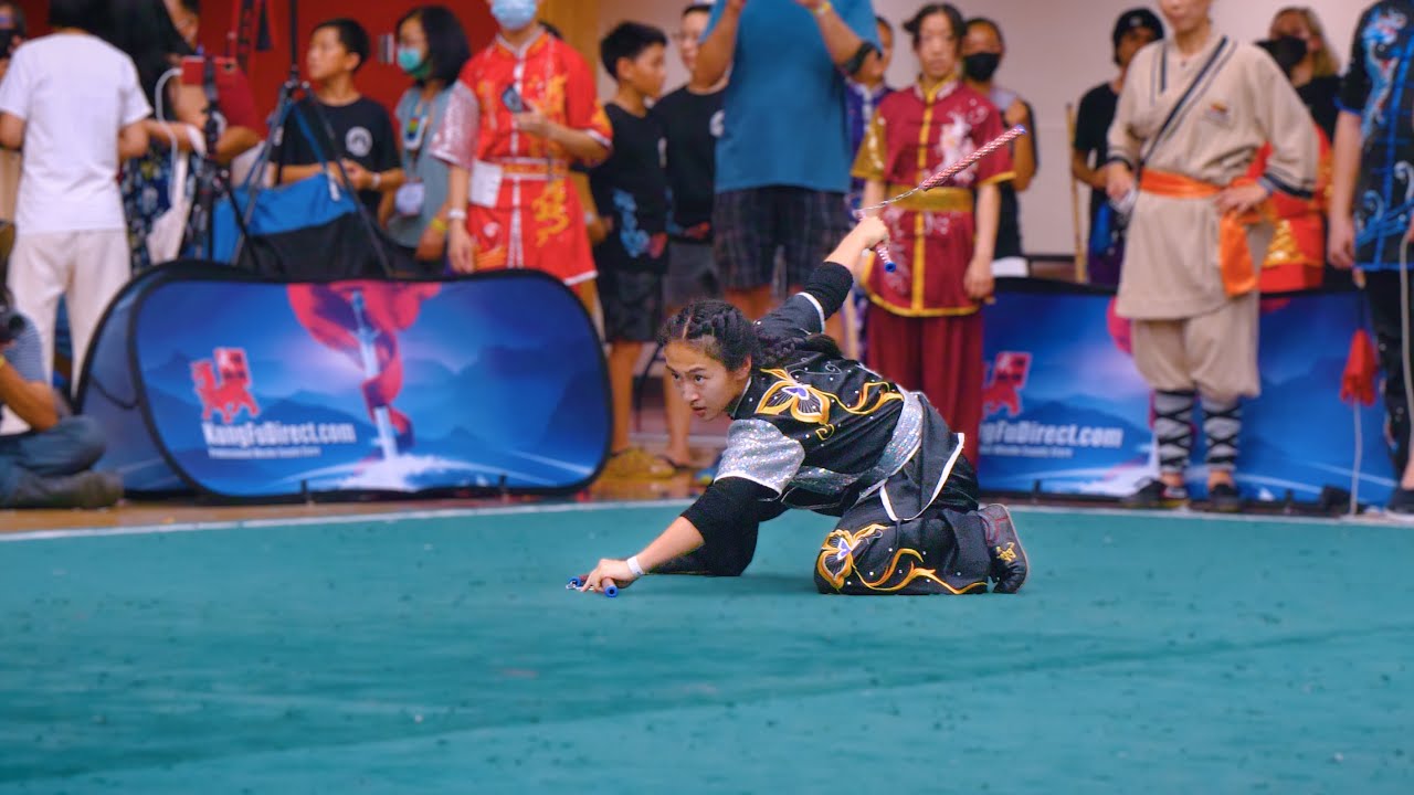 [2022] Queenie Li - 1st - Double Nunuchucks - 8.98 - Golden State International Wushu Tournament