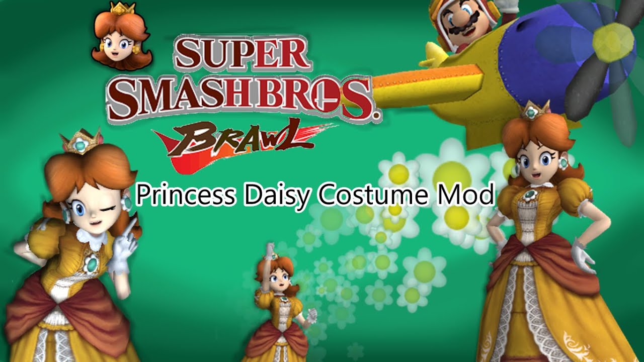 Princess Daisy Costume mod For super smash bros Brawl