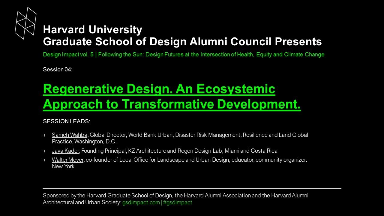 Design Impact Vol. 5: Regenerative Design: An Ecosystemic Approach to Transformative Development