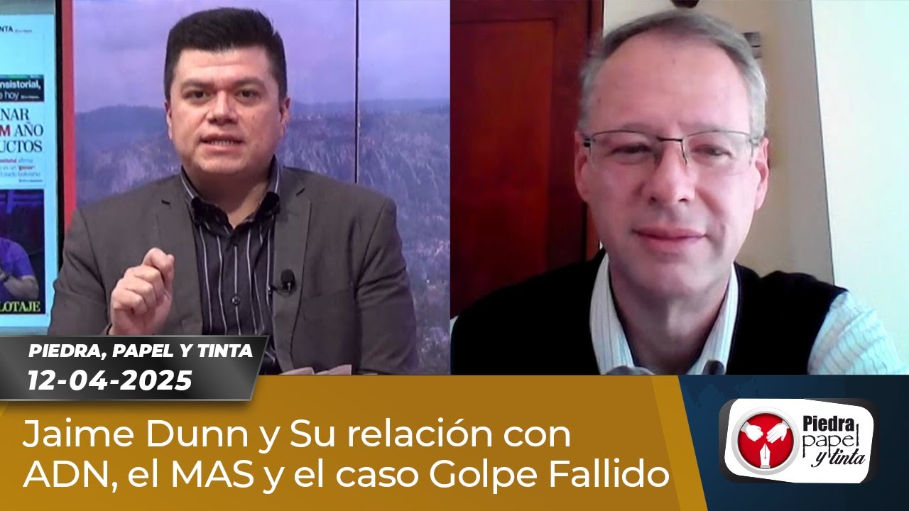 Jaime Dunn en Piedra, Papel y Tinta, habla de su relación con ADN, el MAS y del Caso Golpe Fallido.