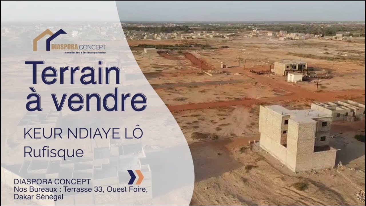 Visite guidée virtuelle du site de terrains à Keur Ndiaye Lô, Rufisque.