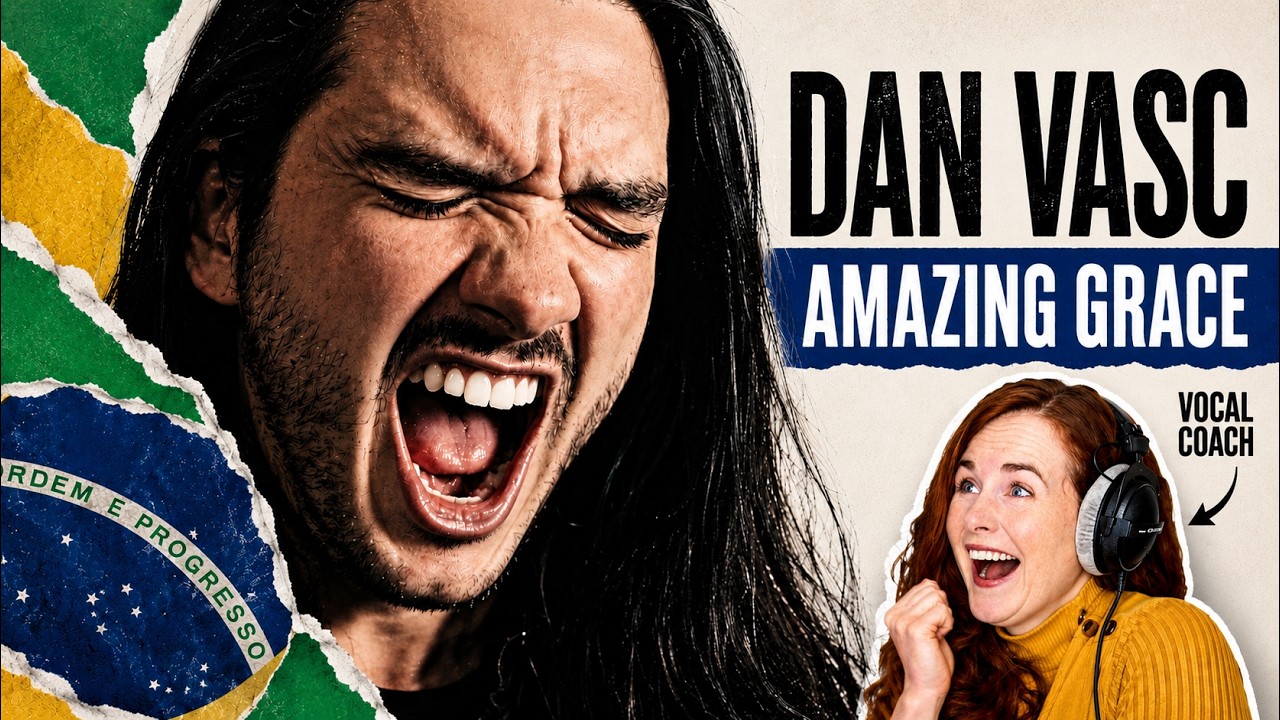 Металлическая Amazing Grace! Бразильская певица | Вокальный тренер анализирует Dan Vasc