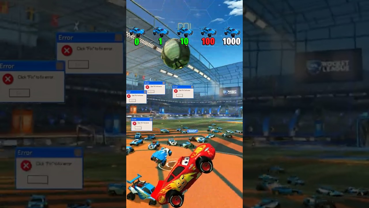 EU vs 1000 bots no Rocket League