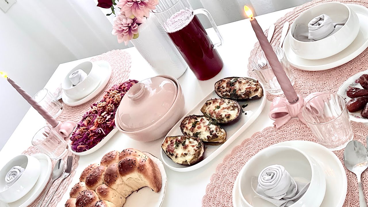 تحضيرات طاولة رمضان~ أجواء هادئة و مريحة بدون كلام. Cosy pink vibes. Ramadan table setup 