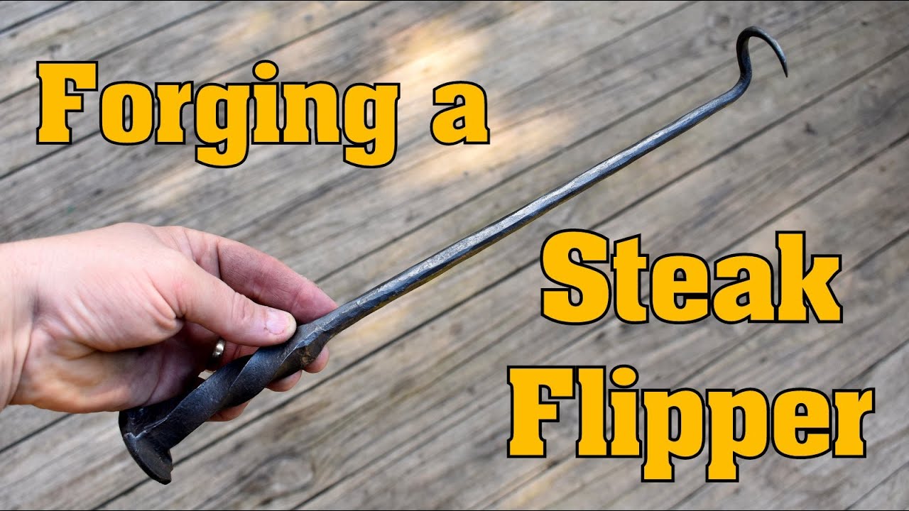 Blacksmithing for beginners: Forging a Steak Flipper from a railroad spike