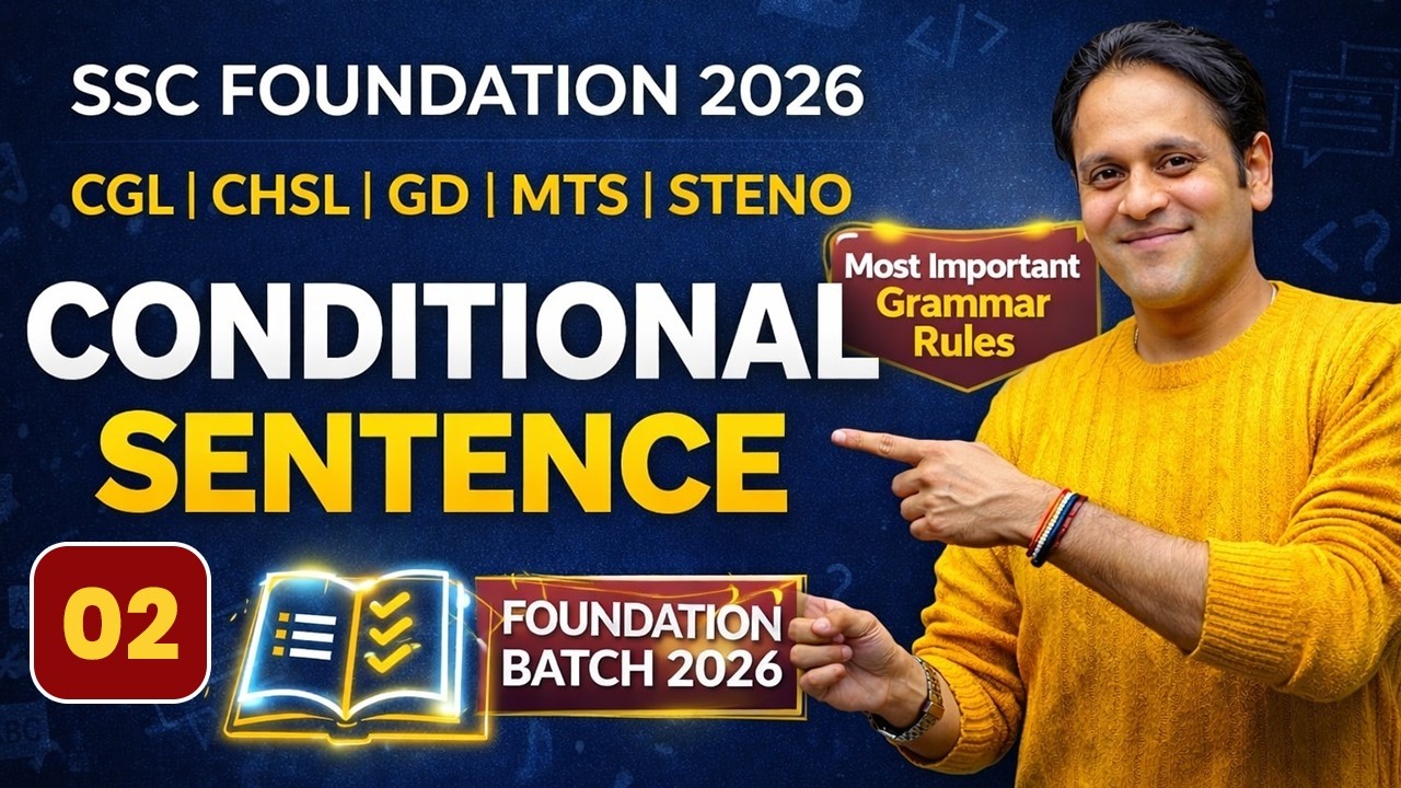 SSC English Classes | English Conditional Sentences 02 | CGL, CHSL, MTS, GD, STENO | Nitin Arya Sir