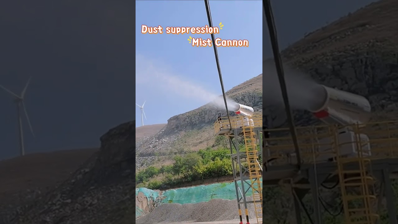 Dust suppression mist cannon