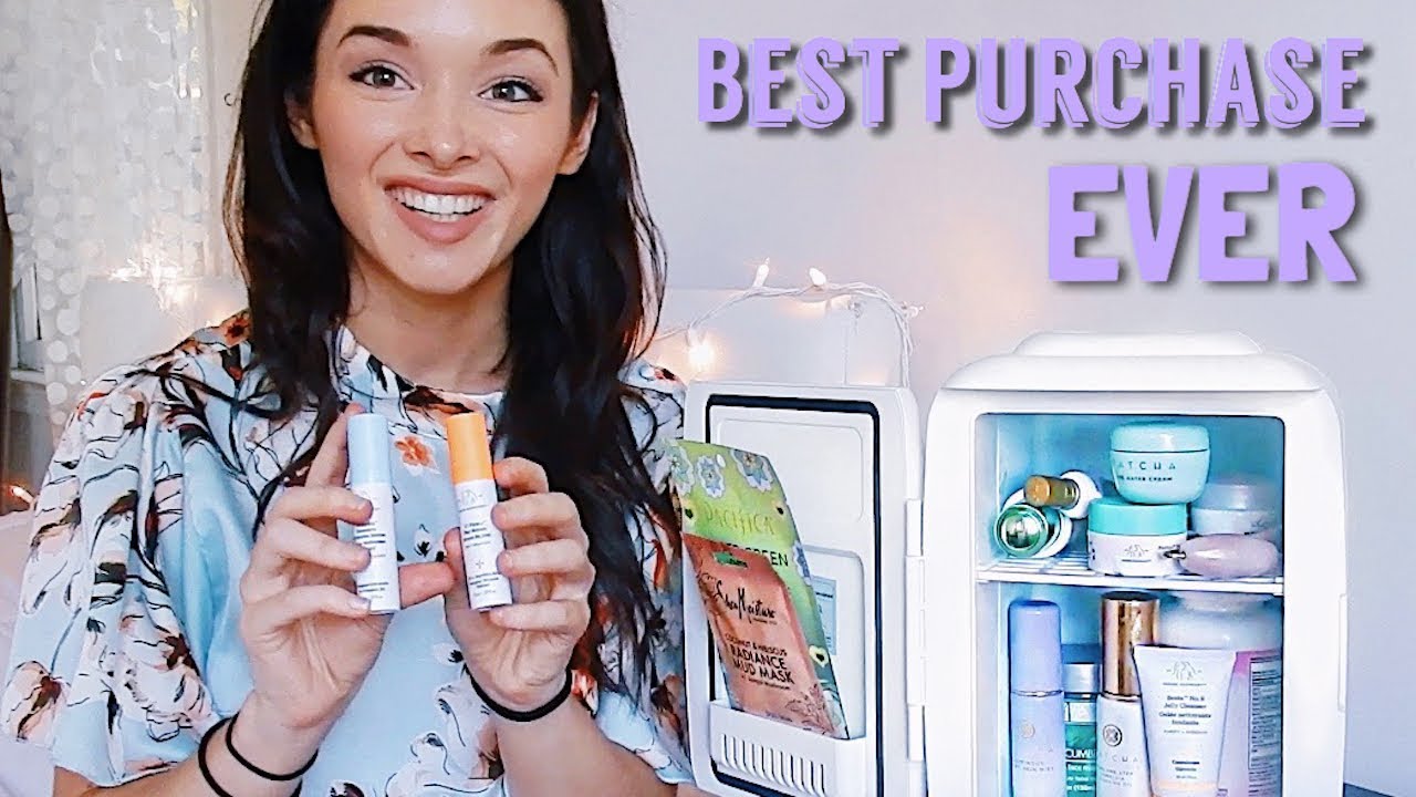 SKINCARE FRIDGE TOUR & REVIEW | AMAZON BEAUTY FRIDGE