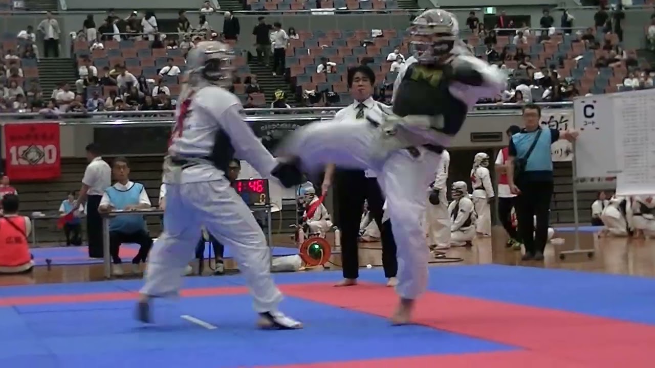 2025 全日本拳法男子個人選手権大会 Cコート2回戦 第10試合 深町 雅也（研心会本部）VS一郷 雄徳（第1普通科連隊）