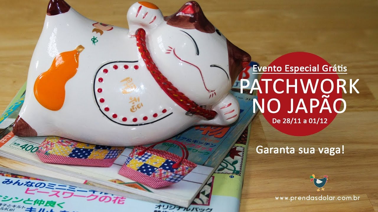 Curso de Patchwork GR&Aacute;TIS: saiba como &eacute; o Patchwork no Jap&atilde;o!