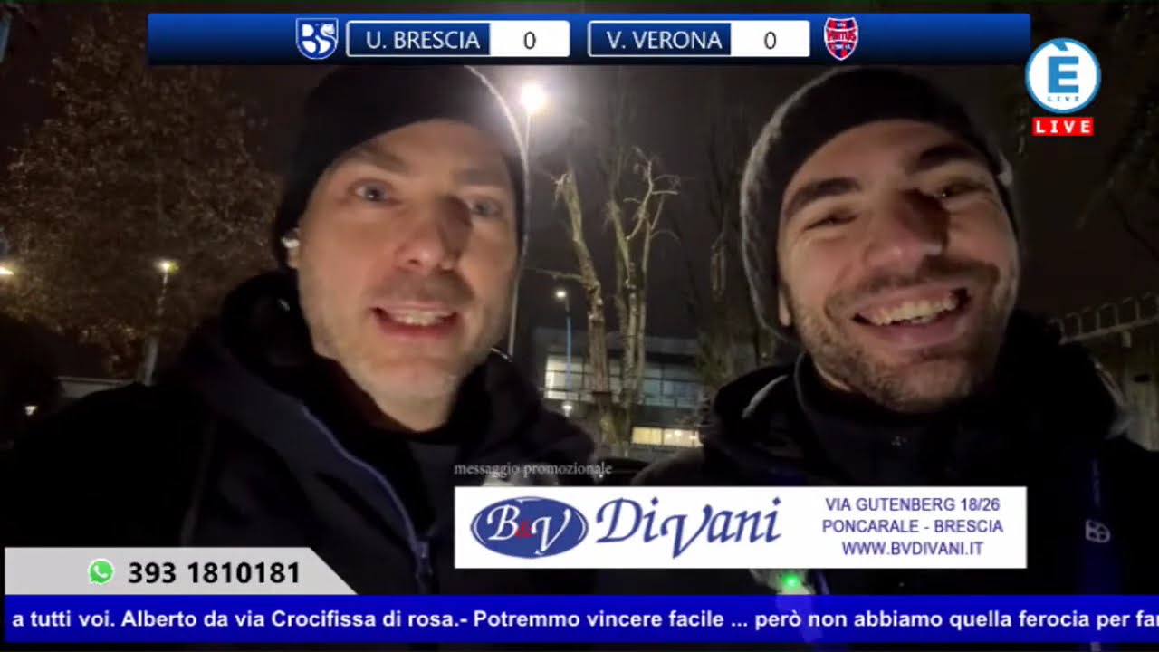 DIRETTA STADIO - UNION BRESCIA VS VIRTUS VERONA