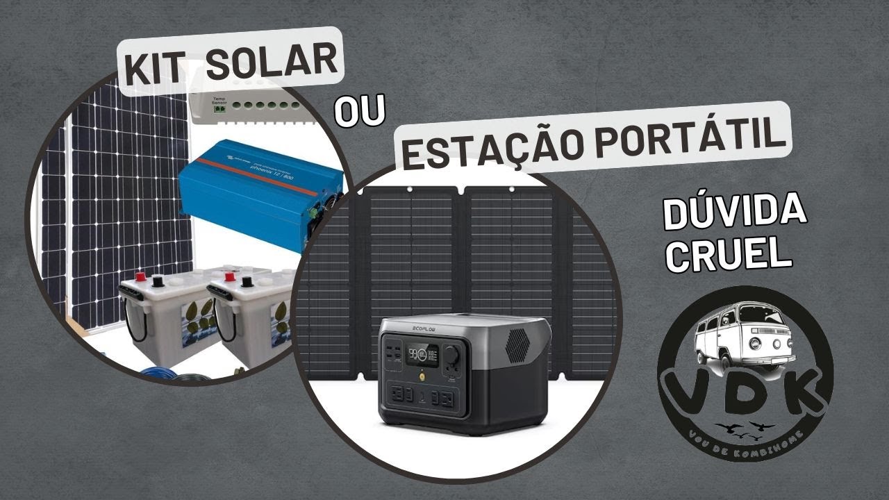 Kit de Energia Solar ou Estação Elétrica Portátil Ecoflow?