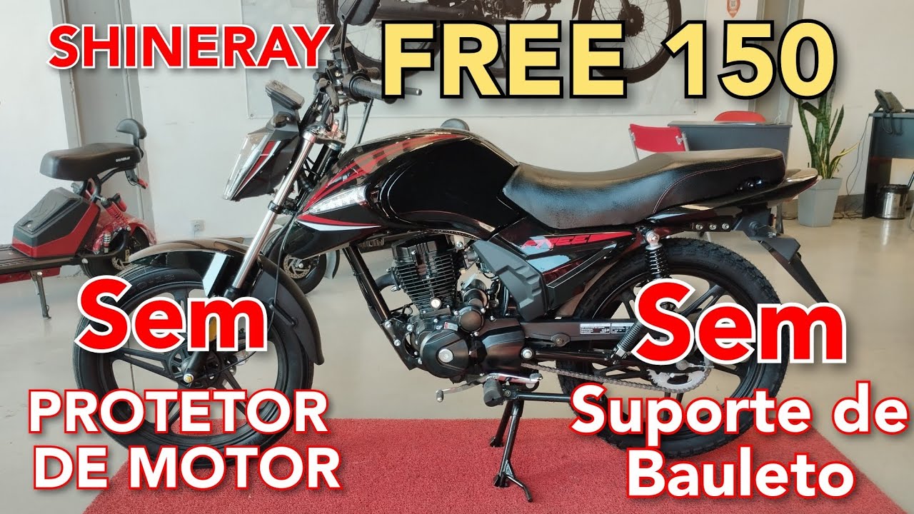 Shineray FREE 150 sem protetor de motor / sem suporte de bauleto #shineray #shinerayfree150