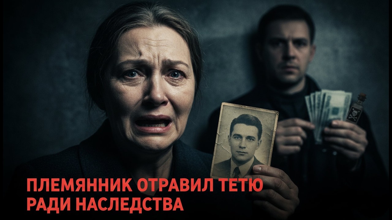 Племянник отравил тетю [и украл всё состояние дяди].