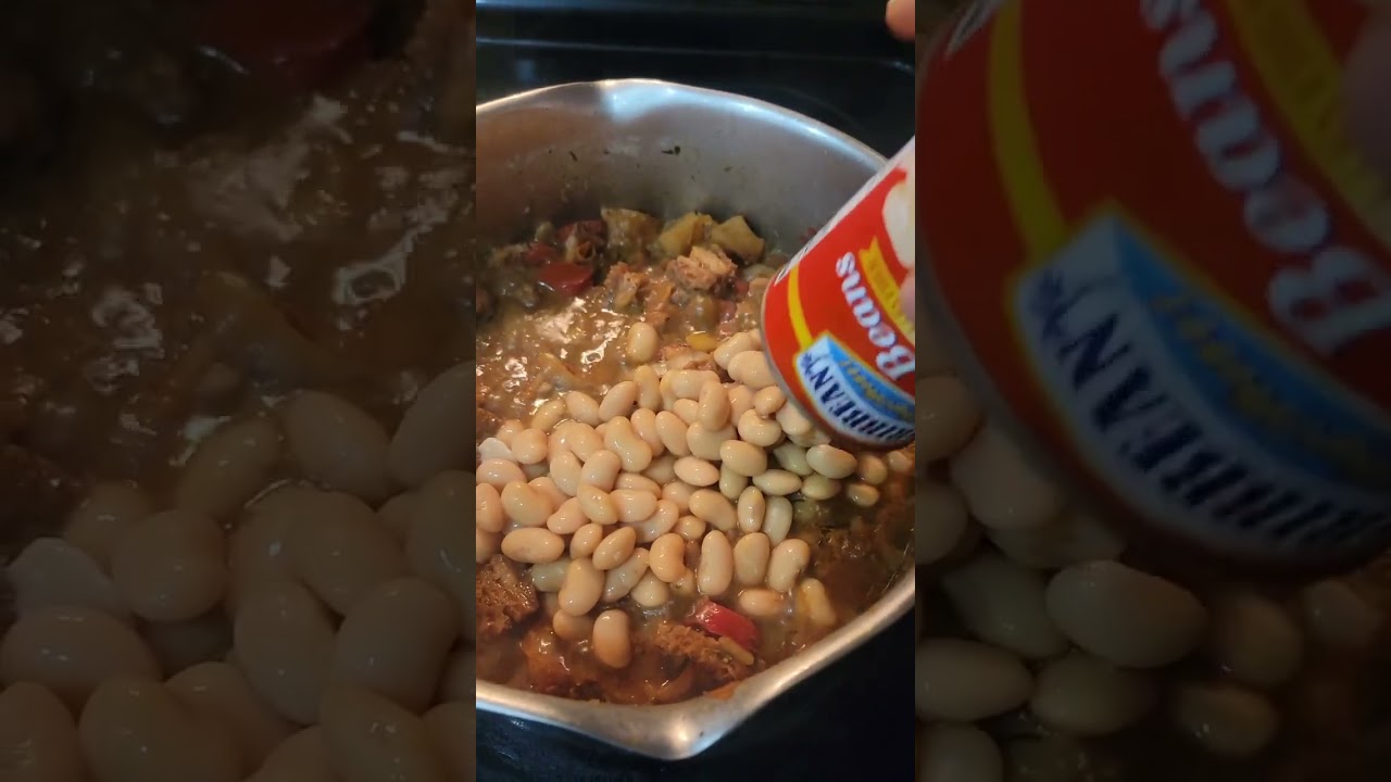 tripe and beans for dinner  yummy 😋