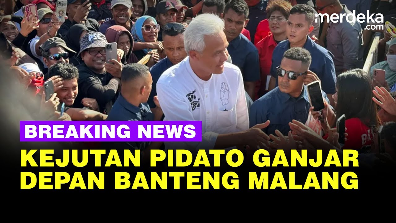 🔴 Live Now - Kejutan Capres Ganjar Pidato Depan Banteng Arek Malang di Tengah Hujan