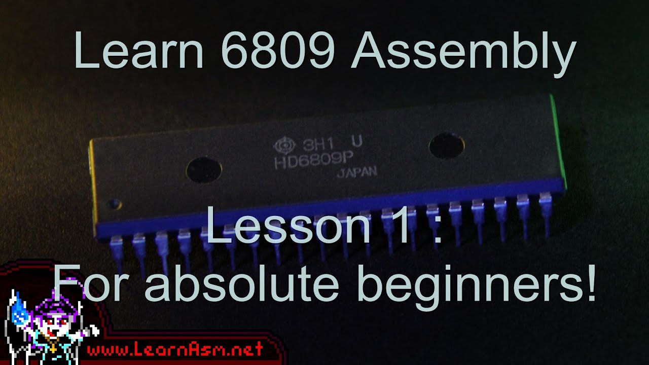 Learn 6809 Assembly Coding Lesson 1 - For absolute beginners!