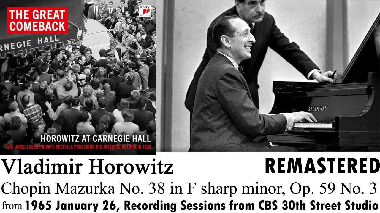 Vladimir Horowitz: Chopin Mazurka No. 38, Op. 59 No. 3 in F sharp minor (1965.1.26)