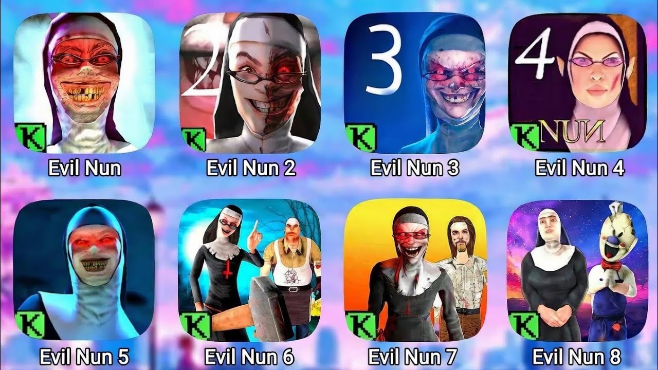 Evil Nun 1, 2, 3, 4, 5, 6, 7 & 8 Full Gameplay || Evil Nun 3 Gameplay || Sanwal Gaming || Granny X