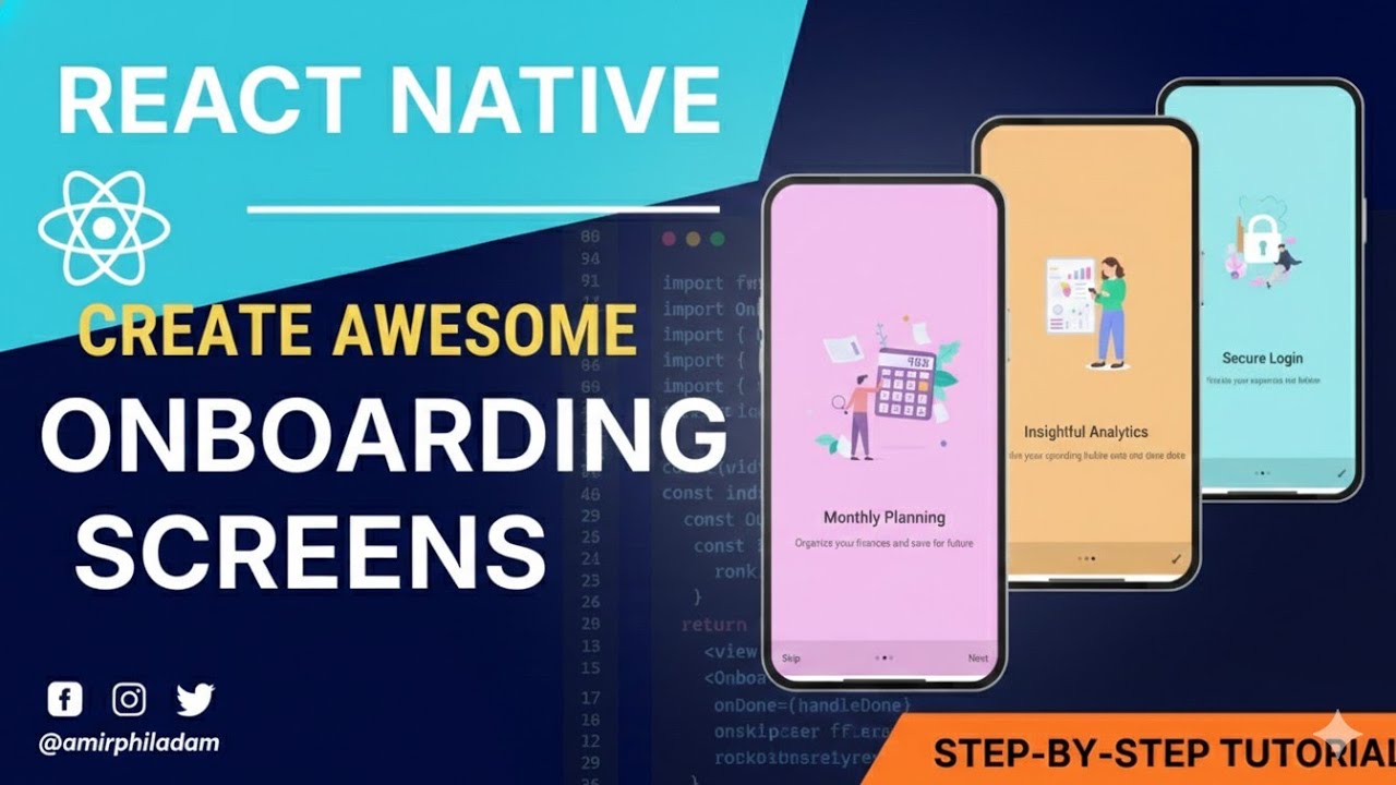 Animated Onboarding Screen in React Native using Lottie & Onboarding Swiper